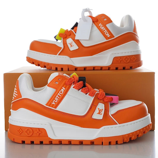 Louis Vuitton LV Trainer Maxi Sneaker Orange White